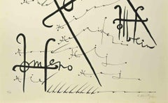 Letter H - Lithograph by Rafael Alberti - 1972