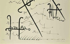 Letter H - Lithograph by Rafael Alberti - 1972