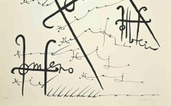 Letter H - Lithograph by Rafael Alberti - 1972