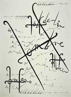 Letter H - Lithograph by Rafael Alberti - 1972