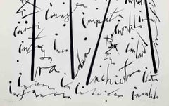 Letter I - Lithograph by Rafael Alberti - 1972