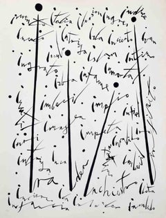 Letter I - Lithograph by Rafael Alberti - 1972