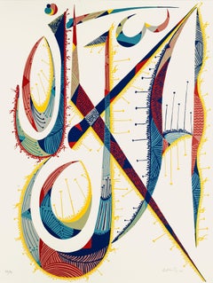 Letter J - Original Lithograph by Raphael Alberti - 1972