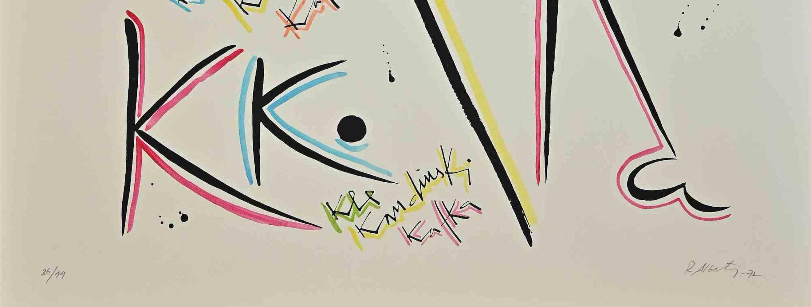 Letter K - Lithograph by Rafael Alberti - 1972 For Sale 1