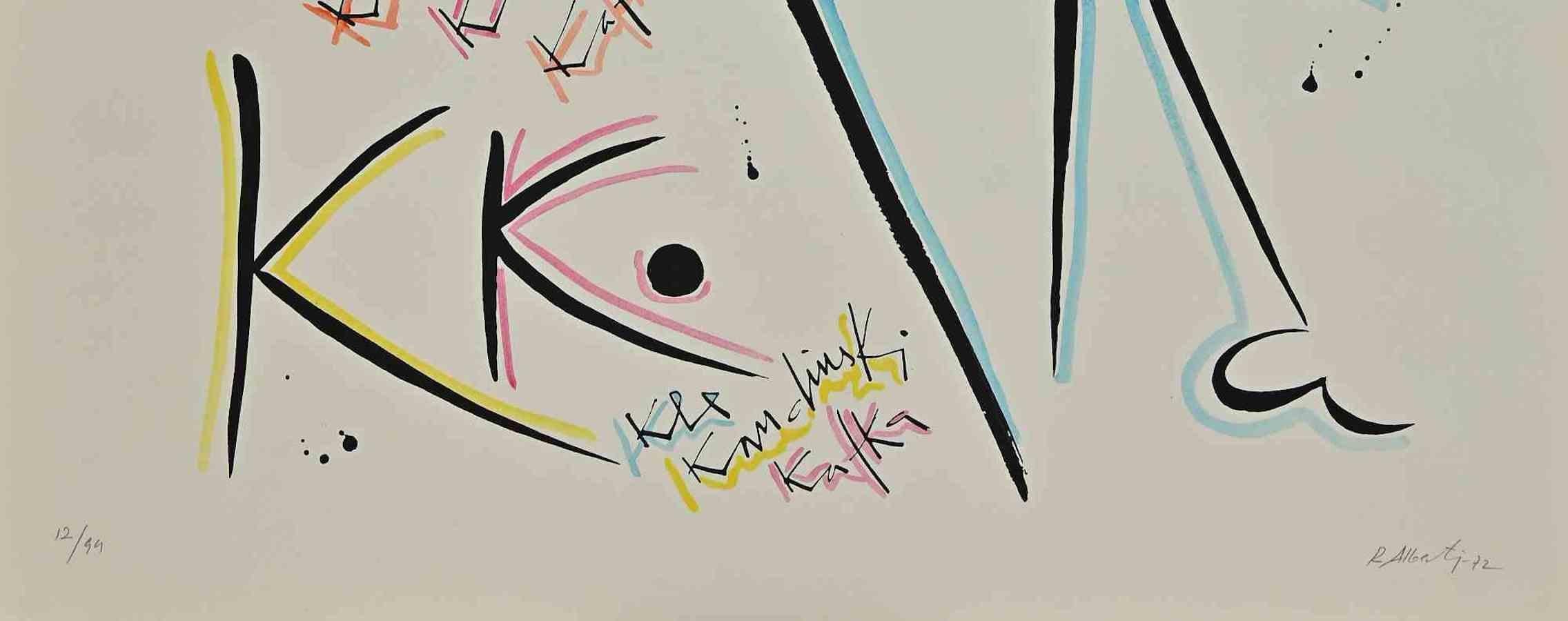Letra K - Litografía de Rafael Alberti - 1972 en venta 1
