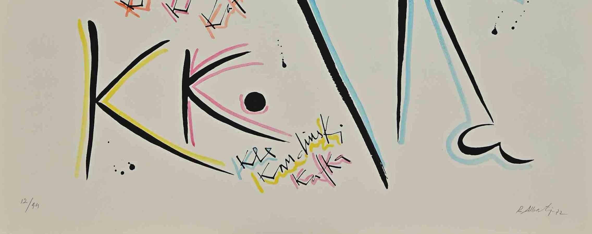 Letter K - Lithograph by Rafael Alberti - 1972 For Sale 1