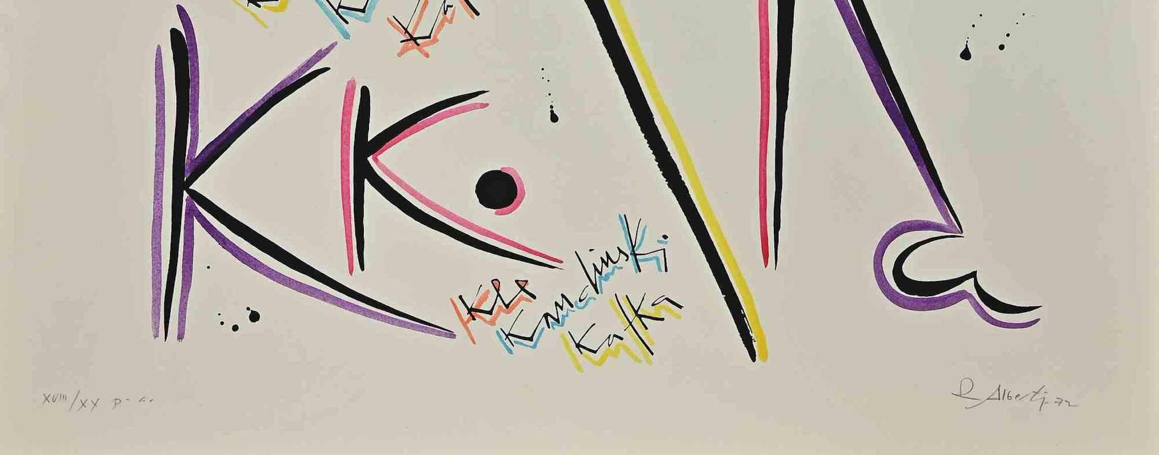 Letter K - Lithograph by Rafael Alberti - 1972 For Sale 1