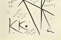 Letter k - Lithograph by Rafael Alberti - 1972