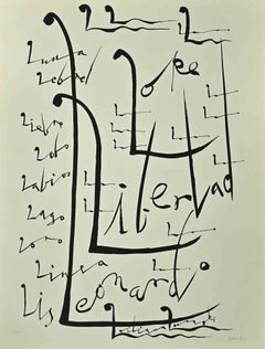Letra L - Litografía de Rafael Alberti - 1972