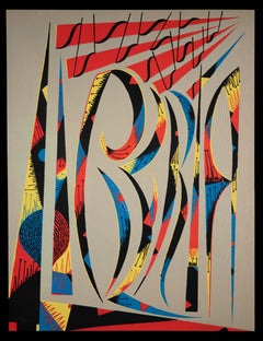 Letter L - Original Lithograph by Rafael Alberti - 1972