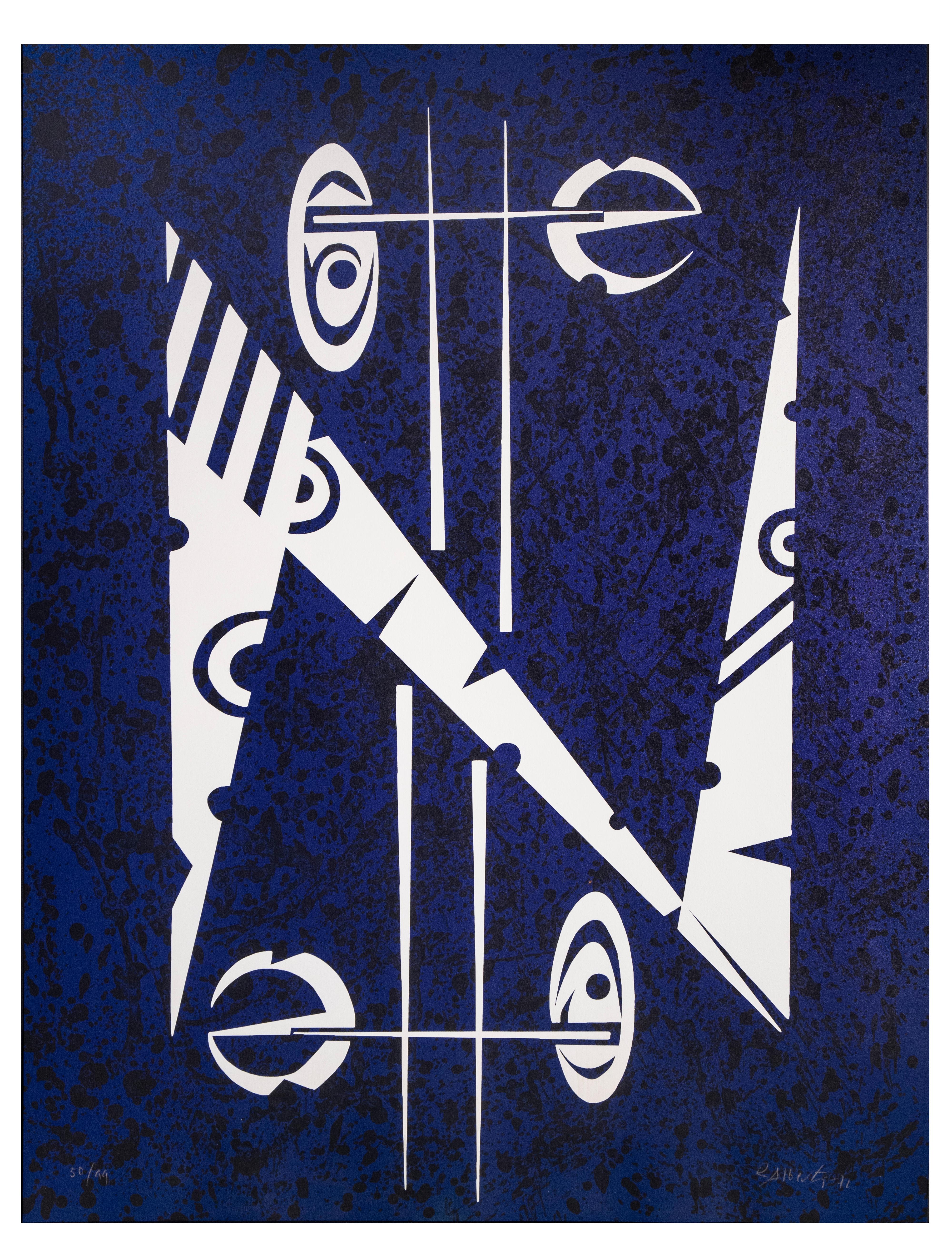 Brief N – Originallithographie von Raphael Alberti – 1972