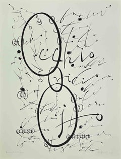 Buchstabe O – Lithographie von Rafael Alberti – 1972
