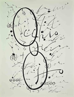 Letter O - Lithographie de Rafael Alberti - 1972