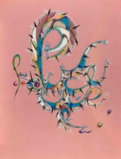 Letter P Lithograph by Rafael Alberti, Abstract, 1972, Unframed
