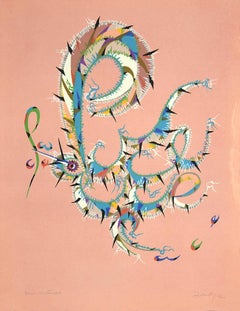 Letter P - Original Lithograph by Rafael Alberti - 1972
