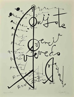 Lettera Q - Litografia di Rafael Alberti - 1972