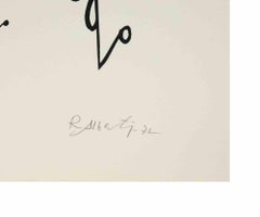 Lettre Q - Lithographie de Rafael Alberti - 1973