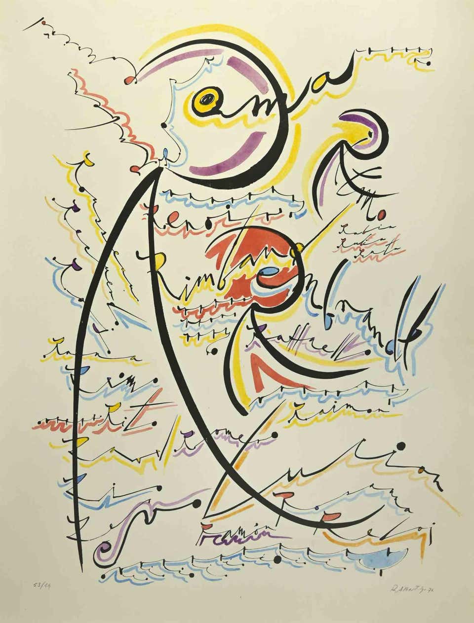 Picasso Letters Picasso Sailor - 155 For Sale on 1stDibs