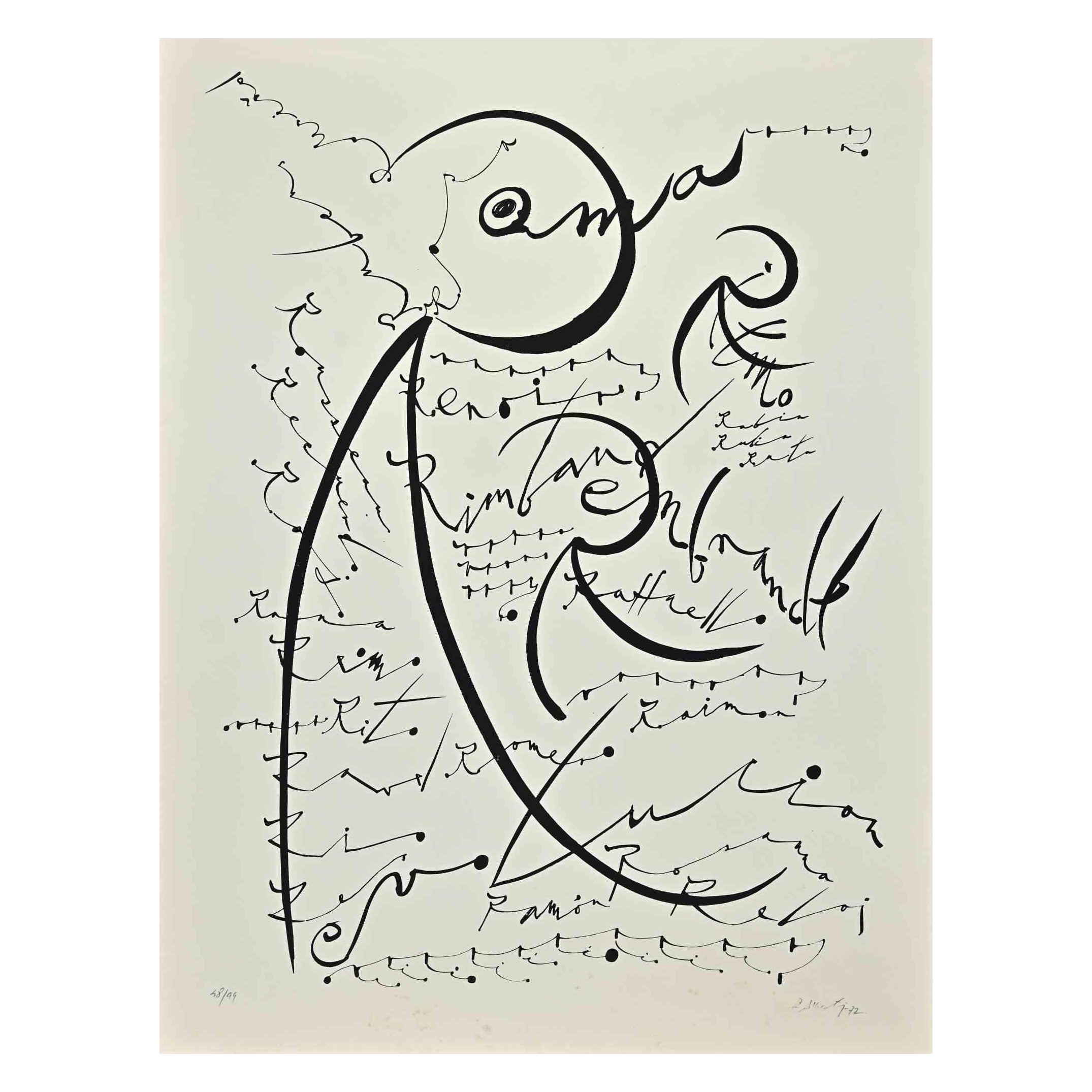 lettre de l'alphabet numerote