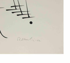 Letter T - Lithographie de Rafael Alberti - 1972