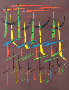 Letter T - Lithograph by Rafael Alberti - 1972