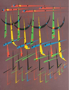 Letter T - Lithograph by Rafael Alberti - 1972
