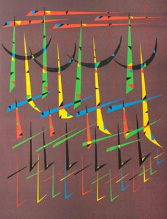 Buchstabe T – Lithographie von Rafael Alberti – 1972