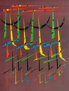 Letter T - Lithograph by Rafael Alberti - 1972