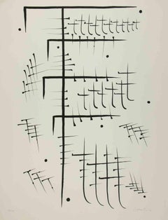 Letter T - Lithograph by Rafael Alberti - 1972