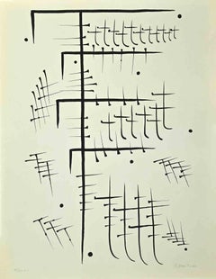 Vintage Letter T - Lithograph by Rafael Alberti - 1972