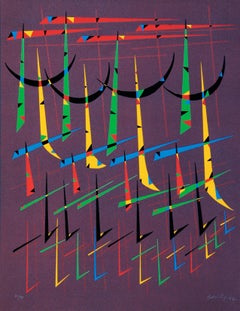 Letter T - Original Lithograph by Raphael Alberti - 1972