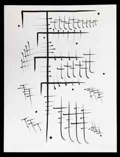 Letter T - Original Lithograph by Raphael Alberti - 1972
