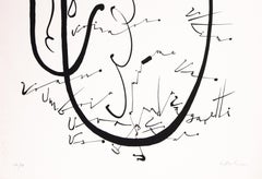 Lettre U - Lithographie originale de Raphael Alberti - 1972