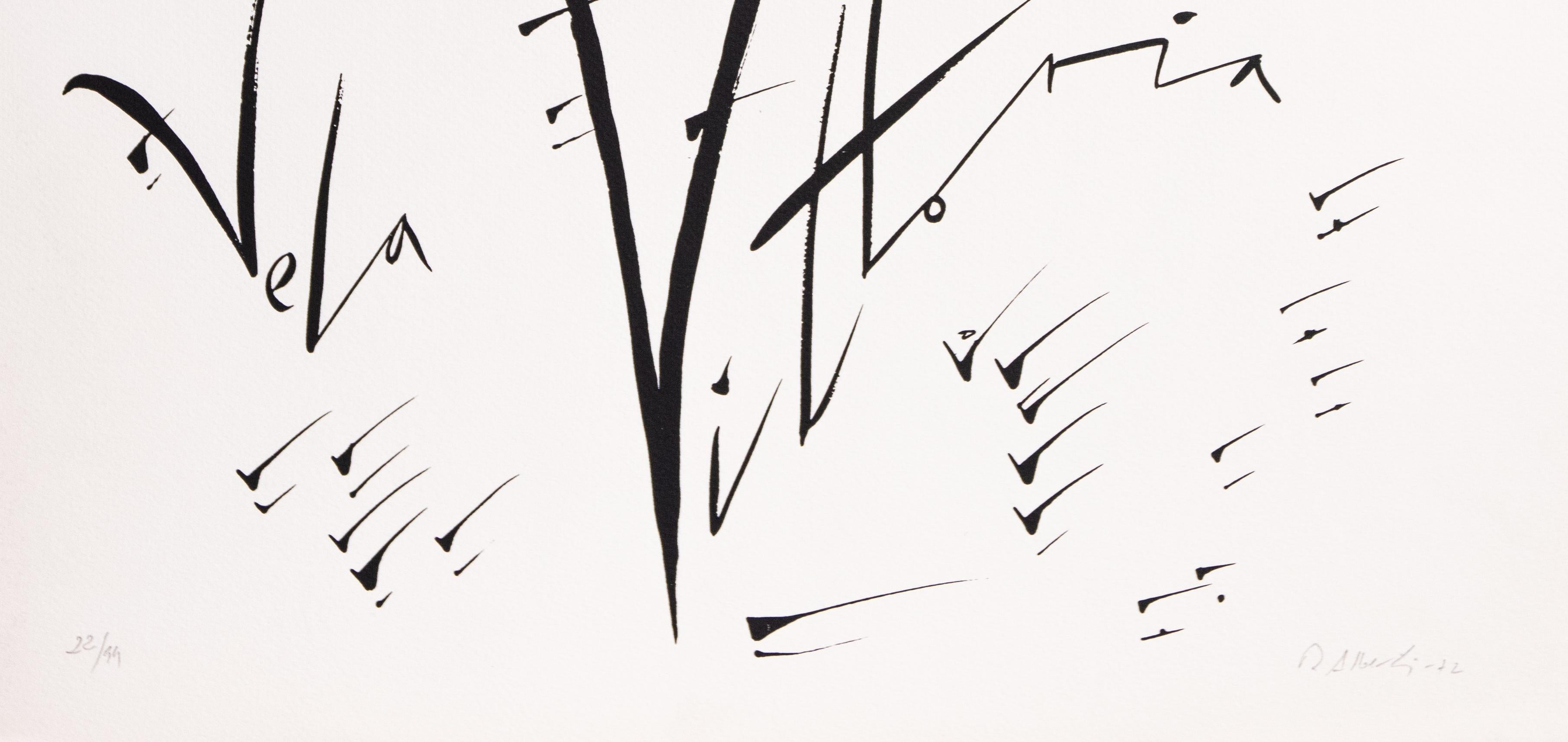 Letter V - Original Lithograph by Rafael Alberti - 1972 For Sale 1