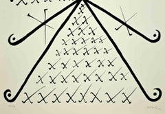 Lettera X - Litografia di Rafael Alberti - 1972