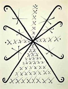 Letra X - Litografía de Rafael Alberti - 1972