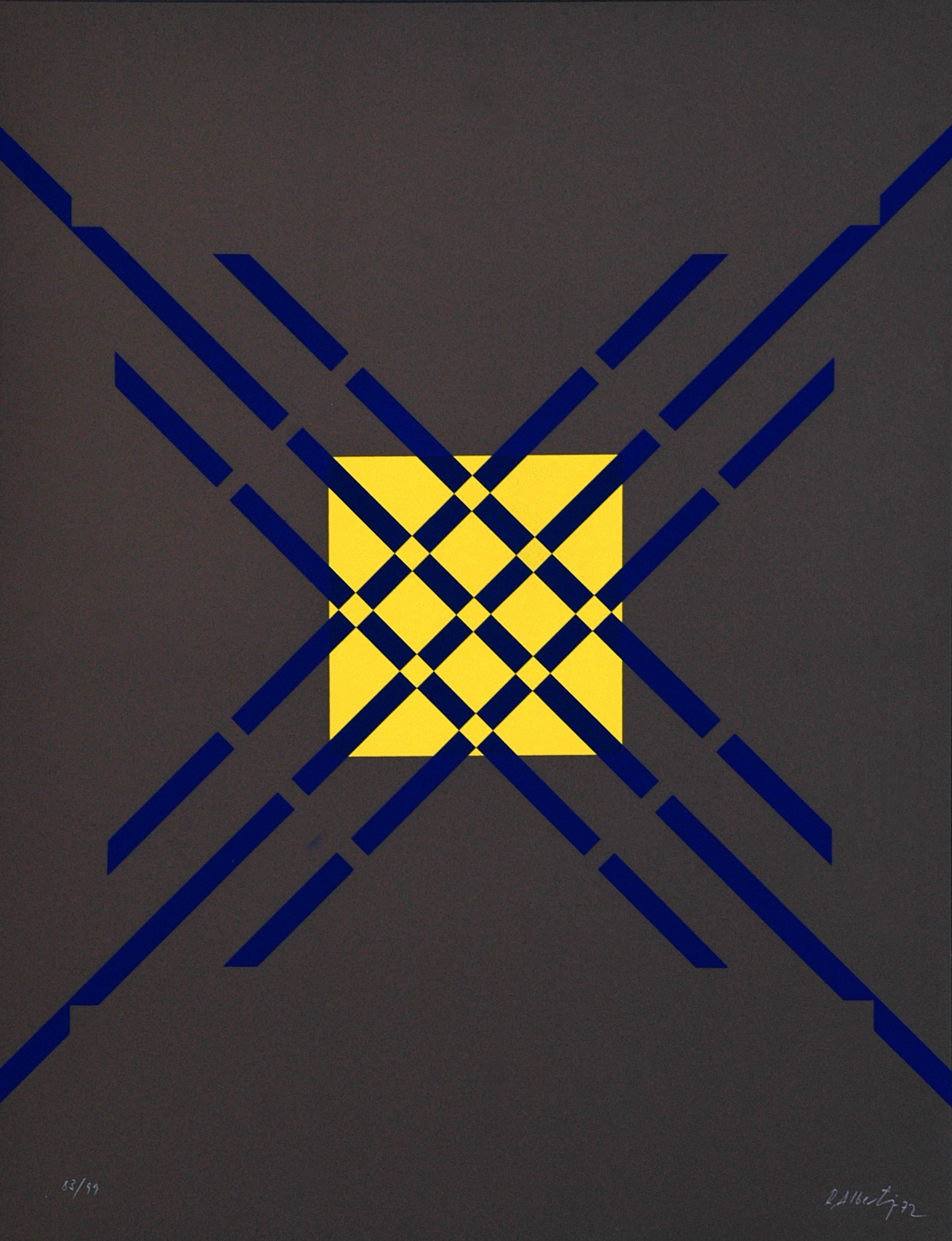 Lettre X - Lithographie originale de Raphael Alberti - 1972