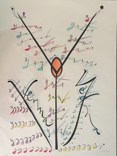 Letter Y - Lithograph by Rafael Alberti - 1972