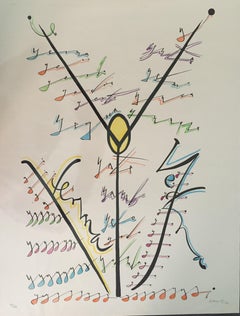 Lettre Y - Lithographie de Rafael Alberti - 1972