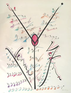 Letter Y - Lithograph by Raphael Alberti - 1972