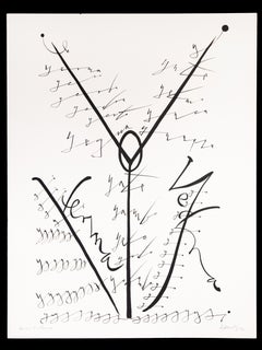 Letter Y - Original Lithograph by Raphael Alberti - 1972