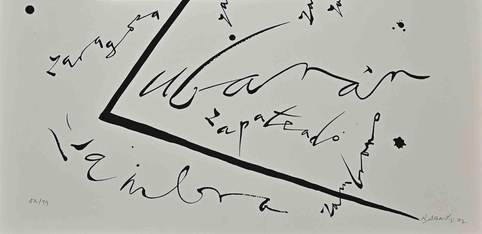 Letter Z - Lithograph by Rafael Alberti - 1972 For Sale 1