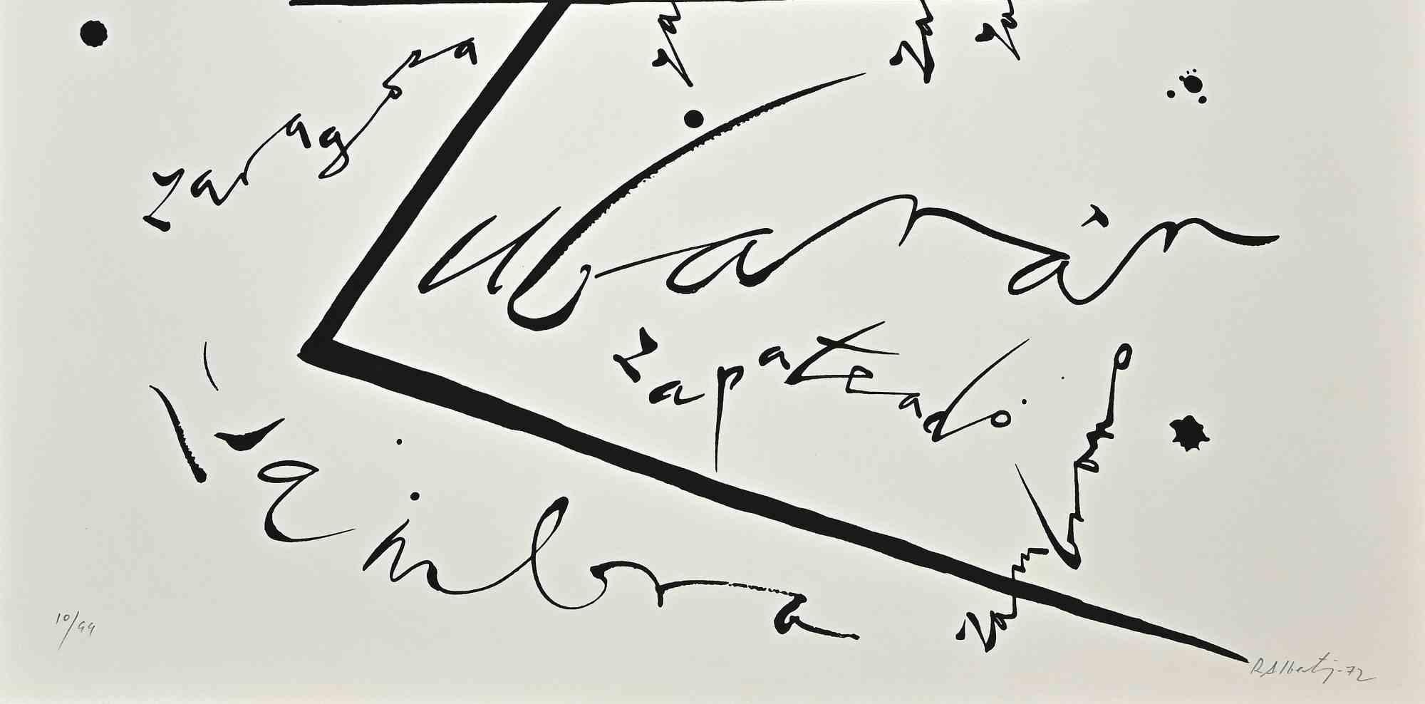 Letter Z  -  Lithograph by Rafael Alberti - 1972 For Sale 1