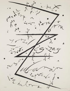 Letter Z - Lithograph by Raphael Alberti - 1972