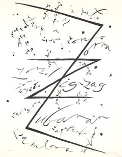 Buchstabe Z – Originallithographie von Raphael Alberti – 1972