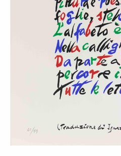 El lirismo del alfabeto - Litografía de Rafael Alberti - 1972