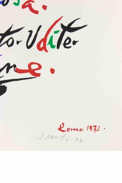 Die Lyrik des Alphabets – Lithografie von Rafael Alberti – 1972