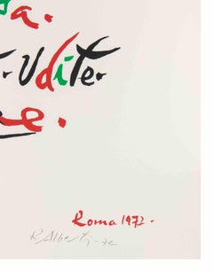 El lirismo del alfabeto - Litografía de Rafael Alberti - 1972