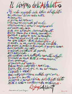 Die Lyrik des Alphabets – Lithografie von Rafael Alberti – 1972