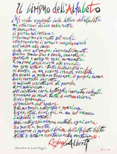 Die Lyrik des Alphabets – Lithografie von Rafael Alberti – 1972